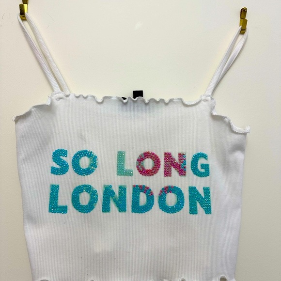 Taylor Swift “so long London” hand bejeweled top - Picture 3 of 4